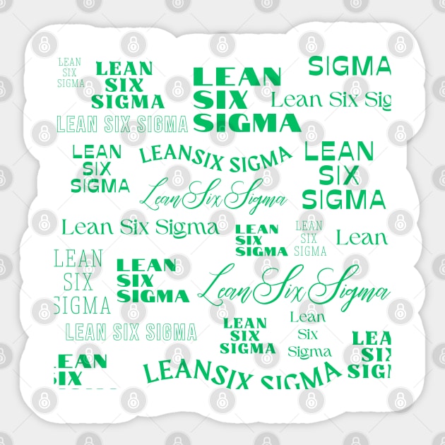 Lean Six Sigma all over design. Sticker by Viz4Business